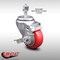 Service Caster 3 Inch SS Red Polyurethane Wheel Swivel 1/2 Inch Threaded Stem Caster with Brake SCC-SSTS20S314-PPUB-RED-TLB-121315 - alternate 1
